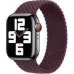 MobaxAksesuar Apple Watch 10 42mm - 38/40/41mm Kordon Medium Örgü Solo Loop Kordon 32 147mm 2/3/4/5/6/se/7/8/9 - Koyu Mor - Ap 10/11 42/38-40-41mm