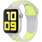 MobaxAksesuar Apple Watch 10 42mm - 38/40/41mm Kordon Nike Spor Kordon 2/3/4/5/6/se/7/8/9 - Gri - Sarı - Ap 10/11 42/38-40-41mm