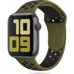 MobaxAksesuar Apple Watch 10 42mm - 38/40/41mm Kordon Nike Spor Kordon 2/3/4/5/6/se/7/8/9 - Haki - Siyah - Ap 10/11 42/38-40-41mm