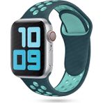 MobaxAksesuar Apple Watch 10 42mm - 38/40/41mm Kordon Nike Spor Kordon 2/3/4/5/6/se/7/8/9 - Koyu Mavi - Açık Mavi - Ap 10/11 42/38-40-41mm