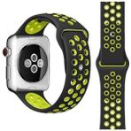 MobaxAksesuar Apple Watch 10 42mm - 38/40/41mm Kordon Nike Spor Kordon 2/3/4/5/6/se/7/8/9 - Siyah - Kireç Yeşili - Ap 10/11 42/38-40-41mm