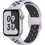 MobaxAksesuar Apple Watch 10 42mm - 38/40/41mm Kordon Nike Spor Kordon 2/3/4/5/6/se/7/8/9 - Taş Gri - Ap 10/11 42/38-40-41mm