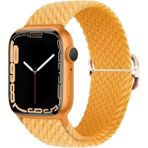 MobaxAksesuar Apple Watch 10 42mm - 38/40/41mm Kordon Örgü Tokalı Kordon 2/3/4/5/6/se/7/8/9 - Sarı - Ap 10/11 42/38-40-41mm