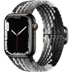 MobaxAksesuar Apple Watch 10 42mm - 38/40/41mm Kordon Örgü Tokalı Kordon 2/3/4/5/6/se/7/8/9 - Siyah - Gri - Ap 10/11 42/38-40-41mm