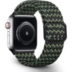 MobaxAksesuar Apple Watch 10 42mm - 38/40/41mm Kordon Örgü Tokalı Kordon 2/3/4/5/6/se/7/8/9 - Siyah - Yeşil - Ap 10/11 42/38-40-41mm