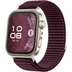 MobaxAksesuar Apple Watch 10/11 42mm-38/40/41mm Kordon Dalgalı Cırt Cırt Hasır Kordon 2/3/4/5/6/se/7/8/9 - Mürdüm - App 10/11 42mm