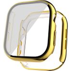 MobaxAksesuar Apple Watch 10/11 Serisi 46mm Electroplatink Çerçeveli Parlak Kenarlı Ekran Koruyuculu Sert Kasa Koruyucu 36 - App 46mm - Gold