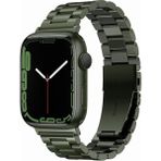 MobaxAksesuar Apple Watch 10/11 Serisi 46mm Kordon Klipsli Metal Kordon 04-A - Olive - Ap 42mm