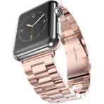 MobaxAksesuar Apple Watch 10/11 Serisi 46mm Kordon Klipsli Metal Kordon 04-A - Rose Gold - Ap 42mm