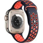 MobaxAksesuar Apple Watch 40mm Kordon 2023 Point Delikli Silikon Strap Kayış - Lacivert - Ap 40mm