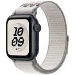 MobaxAksesuar Apple Watch 40MM Kordon 2023 Point Hasır Kordon Strap Kayış - Gri Beyaz - Ap 40mm