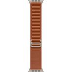 MobaxAksesuar Apple Watch 44/45/46/49MM Kordon Alpine Loop Kordon 2/3/4/5/6/se/7/8/9/10/11/ultra - Ap 42-44-45-46-49mm - Gümüş - Kahverengi