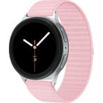 MobaxAksesuar Apple Watch 44/45/46/49mm Kordon Dalgalı Cırt Cırt Hasır Kordon 2/3/4/5/6/se/7/8/9/10/11/ultra - Ap Ultra 49mm - Açık Pembe