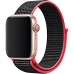MobaxAksesuar Apple Watch 44/45/46/49mm Kordon Hasır Kordon 2/3/4/5/6/se/7/8/9/10/11/ultra - Siyah - Kırmızı - Ap 42-44-45-46-49mm