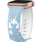 MobaxAksesuar Apple Watch 44/45/46/49mm Kordon Leopar Desen Yumuşak Silikon Kordon 2/3/4/5/6/se/7/8/9/10/11/ultra - Ap 42-44-45-46-49mm - Sky Blue