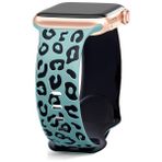 MobaxAksesuar Apple Watch 44/45/46/49mm Kordon Leopar Desen Yumuşak Silikon Kordon 2/3/4/5/6/se/7/8/9/10/11/ultra - Cactus - Ap 42-44-45-46-49mm