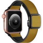MobaxAksesuar Apple Watch 44/45/46/49mm Kordon Magnetli PU Deri Kordon 2/3/4/5/6/se/7/8/9/10/11/ultra - Açık Kahverengi - Ap 42-44-45-46-49mm