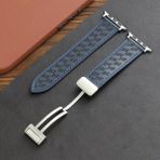 MobaxAksesuar Apple Watch 44/45/46/49MM Kordon Magnetli Pu Deri Kordon 2/3/4/5/6/se/7/8/9/10/11/ultra - Denim Blue - Ap 42-44-45-46-49mm