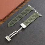 MobaxAksesuar Apple Watch 44/45/46/49MM Kordon Magnetli Pu Deri Kordon 2/3/4/5/6/se/7/8/9/10/11/ultra - Kargo Haki - Ap 42-44-45-46-49mm