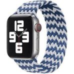 MobaxAksesuar Apple Watch 44/45/46/49mm Kordon Medium Örgü Solo Loop Kordon 32 147mm 2/3/4/5/6/se/7/8/9/10/11/ultra - Mavi - Beyaz - Ap 42-44-45-46-49mm