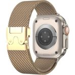 MobaxAksesuar Apple Watch 44/45/46/49MM Kordon Titanyum Kelebek Klipsli Milano Loop 121 2/3/4/5/6/se/7/8/9/10/11/ultra - Taba - Ap 42-44-45-46-49mm