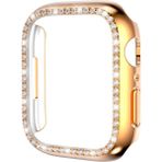 MobaxAksesuar Apple Watch 7/8/9 45mm Kenar Taşlı Kasa Koruyucu - Rose Gold - Apple Watch 45mm