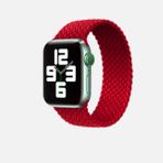 MobaxAksesuar Apple Watch 7/8/9 45mm Kordon Medium Örgü Solo Loop Kordon 32 - Kırmızı - Ap 45mm