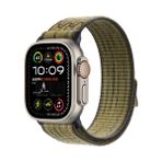 MobaxAksesuar Apple Watch Ultra 1/2/3 49mm Kordon 2023 Point Hasır Kordon Strap Kayış - Ap Ultra 49mm - Yeşil - Gri