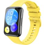 MobaxAksesuar Huawei Watch Fit 2 Kordon Silikon Bileklik Kopçaklı Kordon 43 - Sarı - Huw Fit 2