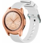 MobaxAksesuar Huawei Watch GT 6/5/4/3/2 Pro 46mm Ultimate SE Elite Kordon Çizgili Silikon Kordon - Beyaz - Huw 22mm