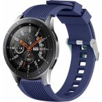 MobaxAksesuar Huawei Watch GT 6/5/4/3/2 Pro 46mm Ultimate SE Elite Kordon Çizgili Silikon Kordon - Lacivert - Huw 22mm