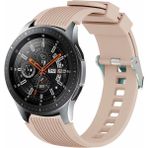 MobaxAksesuar Huawei Watch GT 6/5/4/3/2 Pro 46mm Ultimate SE Elite Kordon Çizgili Silikon Kordon - Rose Gold - Huw 22mm