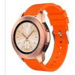 MobaxAksesuar Huawei Watch GT 6/5/4/3/2 Pro 46mm Ultimate SE Elite Kordon Çizgili Silikon Kordon - Turuncu - Huw 22mm