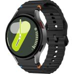 MobaxAksesuar Huawei Watch GT 6/5/4/3/2 Pro 46mm Ultimate SE Elite Kordon Dekoratif Örgü Çizgili Spor Silikon Kayış - Huw 22mm - Siyah