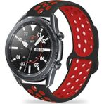 MobaxAksesuar Huawei Watch GT 6/5/4/3/2 Pro 46mm Ultimate SE Elite Kordon Delikli Spor Kordon - Kırmızı - Siyah - Huw 22mm