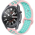 MobaxAksesuar Huawei Watch GT 6/5/4/3/2 Pro 46mm Ultimate SE Elite Kordon Delikli Spor Kordon - Pembe - Yeşil - Huw 22mm