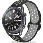 MobaxAksesuar Huawei Watch GT 6/5/4/3/2 Pro 46mm Ultimate SE Elite Kordon Delikli Spor Kordon - Siyah-Gri - Huw 22mm