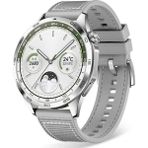 MobaxAksesuar Huawei Watch GT 6/5/4/3/2 Pro 46mm Ultimate SE Elite Kordon Lansman Kumaş Dikişli Silikon 102 - Gri - Huw 22mm