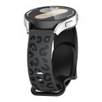 MobaxAksesuar Huawei Watch GT 6/5/4/3/2 Pro 46mm Ultimate SE Elite Kordon Leopar Desen Yumuşak Silikon Kordon - Huw 22mm - Siyah