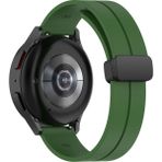 MobaxAksesuar Huawei Watch GT 6/5/4/3/2 Pro 46mm Ultimate SE Elite Kordon Magnetli Ayarlanır Silikon Kordon 22mm - Asker Yeşili - Huw 22mm