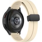 MobaxAksesuar Huawei Watch GT 6/5/4/3/2 Pro 46mm Ultimate SE Elite Kordon Magnetli Ayarlanır Silikon Kordon 22mm - Krem - Huw 22mm