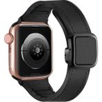 MobaxAksesuar Huawei Watch GT 6/5/4/3/2 Pro 46mm Ultimate SE Elite Kordon Magnetli PU Deri Kordon 22mm - Black Unity - Huw 22mm
