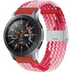 MobaxAksesuar Huawei Watch GT 6/5/4/3/2 Pro 46mm Ultimate SE Elite Kordon Metal Klipsli Flexi Örgü - Beyaz - Pembe - Huw 22mm