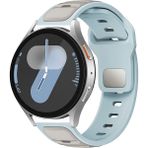 MobaxAksesuar Huawei Watch GT 6/5/4/3/2 Pro 46mm Ultimate SE Elite Kordon Oval Silikon Desen Renkli Band 135 - Açık Mavi - Gri - Huw 22mm