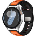 MobaxAksesuar Huawei Watch GT 6/5/4/3/2 Pro 46mm Ultimate SE Elite Kordon Oval Silikon Desen Renkli Band 135 - Siyah - Turuncu - Huw 22mm