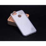 MobaxAksesuar Huawei Y7 2018 Kılıf Simli Parlak Shining Kapak Gümüş