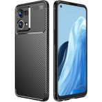 MobaxAksesuar Oppo Reno 7 4g Kılıf Karbon Silikon Case Kapak - Siyah - Oppo Reno7 4G