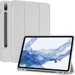 MobaxAksesuar Samsung Galaxy Tab S7 Fe / S7 Plus / S8 Plus 12.4" Kılıf Kalem Bölmeli Smart Case X800 T730 T970 - Gri - Glx S7 FE