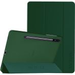 MobaxAksesuar Samsung Galaxy Tab S7 Plus / S8 Plus X800 T970 T975 T977 Kılıf Pu Deri Smart Standlı Case - Glx S7 Plus T970 - Koyu Yeşil