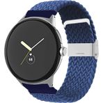 MobaxAksesuar Samsung Galaxy Watch 4 5 6 7 FE 40 40 44 Classic 42 43 46 47 mm Kordon Metal Klipsli Flexi Örgü - Mavi - Glx 4-5-6-7